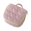 Spacious Zippered Makeup Bag for Skincare Essential Stylish Heart Print Toiletry Organizer Cosmetic Storage Container