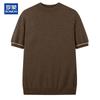 ROMON Men's 100% Pure Cashmere Short-Sleeve Knit Sweater