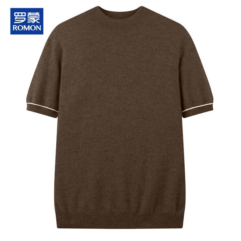 ROMON Men's 100% Pure Cashmere Short-Sleeve Knit Sweater