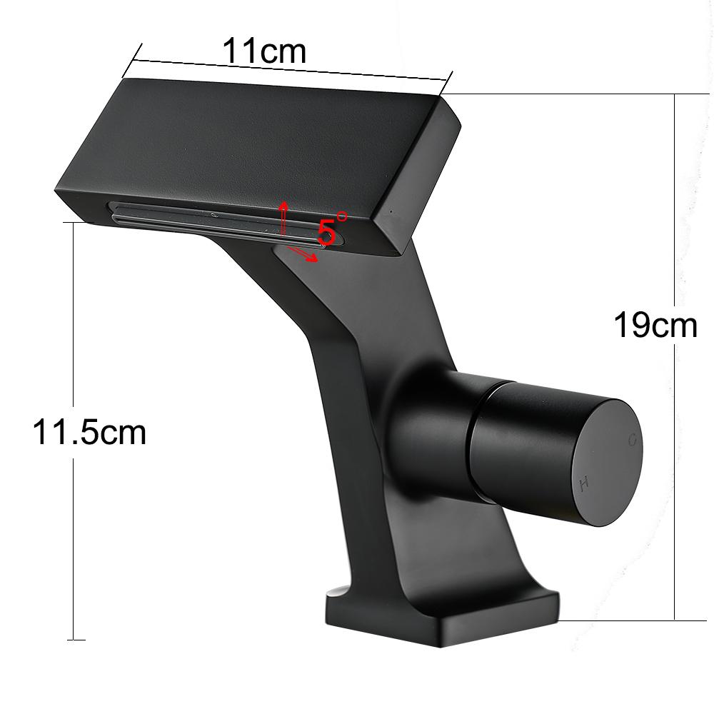 Смеситель для раковины серого цвета, латунный смеситель для раковины с водопадом, кран для горячей и холодной воды с одной ручкой, хромированный черный смеситель