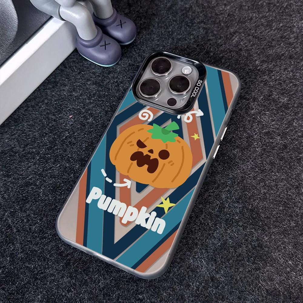Чехол для iPhone 17 Pro Max с тыквой и привидением на Хэллоуин, Apple 15/16 Нишевый 14 Pro Большое отверстие