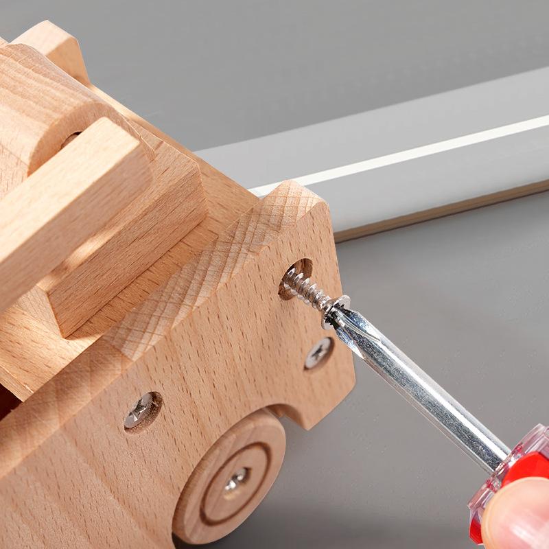 Детская деревянная разборная игрушка-машина с винтами для сборки, развивающая игрушка для раннего образования, обучающие транспортные средства, сборные игрушки-конструкторы