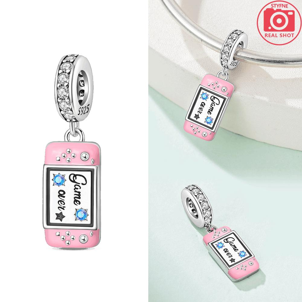 Розовые Туфли Игровая Консоль Лебедь Подвеска Луна Ребенок Оригинальные Бусины Подходят для Браслета Женщины Медь День Защиты Детей Подарочный Набор Ювелирные Изделия