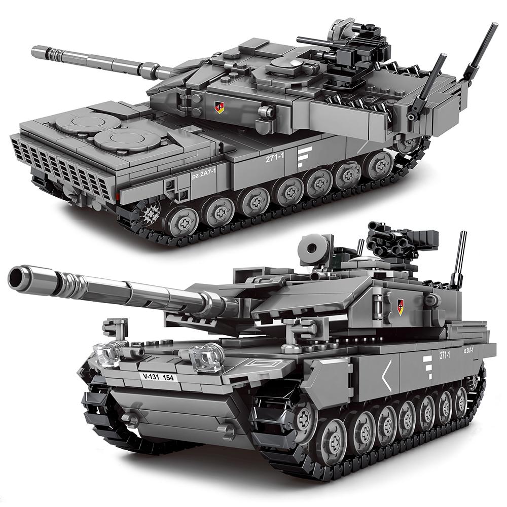 Военный ОБТ Второй мировой войны Армия Основной Боевой Танк Challenger Leopard 2A7+ Солдаты Фигурки Строительные Блоки Набор Для Детей Детские Игрушки Подарки