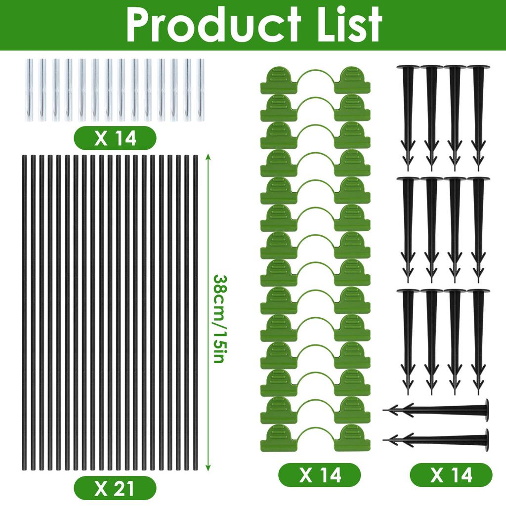 Набор дуг для теплицы, многоразовый набор для выращивания из стекловолокна, арка для рассады, кронштейн для навеса, опора для туннеля для выращивания овощного сада, горячая распродажа