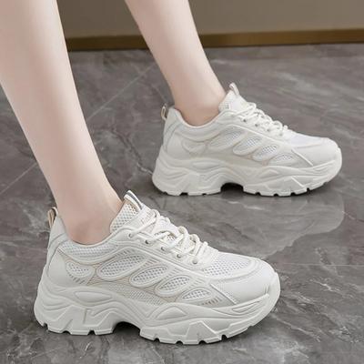 Обувь для женщин весна осень лето разноцветные дышащие кроссовки на платформе повседневные сетчатые легкие спортивные кроссовки 35-40