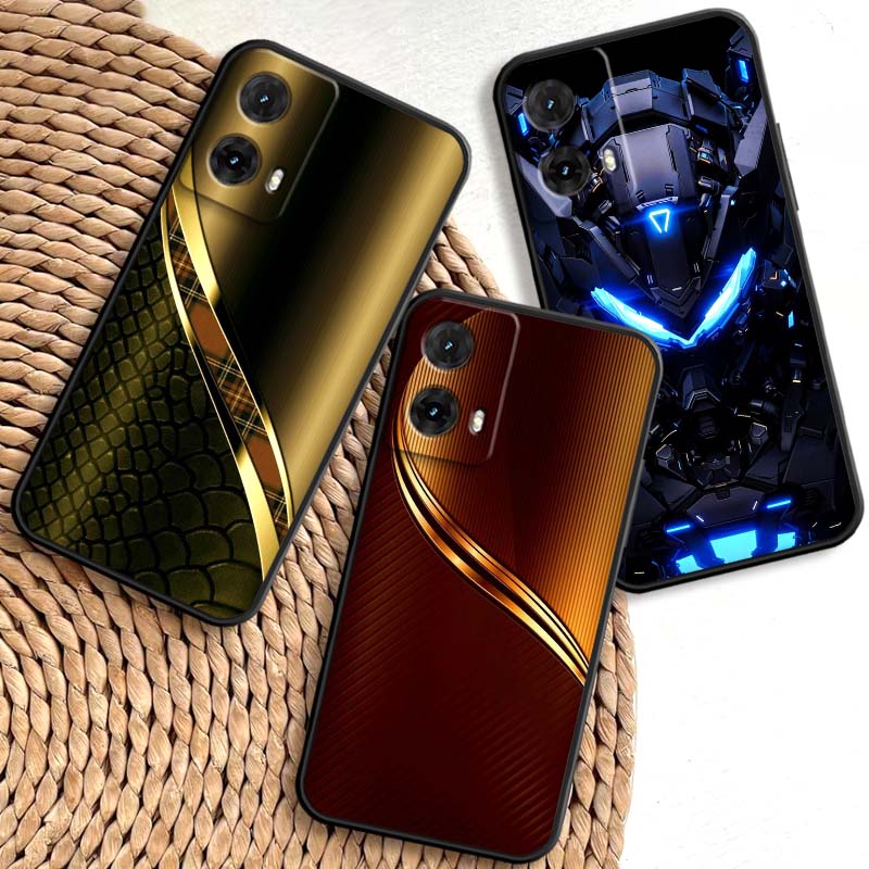 Механический стиль Чехол для телефона Для Motorola G85 Edge 50 G24 G35 G14 G04 40 G72 G34 G G54 G13 G32 5G Черный