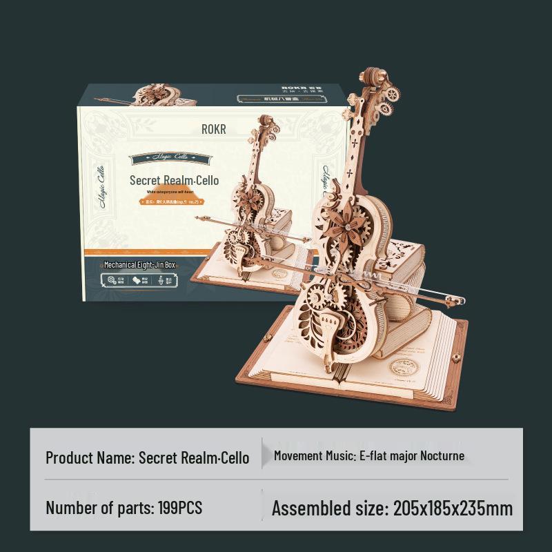 Вращающаяся карусель Деревянная музыкальная шкатулка – Сборка своими руками, Сделано вручную, Искренний подарок