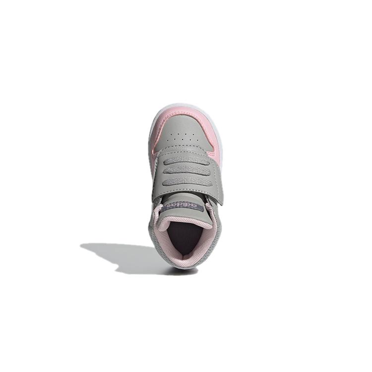 adidas Neo Hoops 2.0 Mid Разноцветные Устойчивые к истиранию Обувь для малышей Средняя высота Серо-розовые Для младенцев и малышей GZ7779