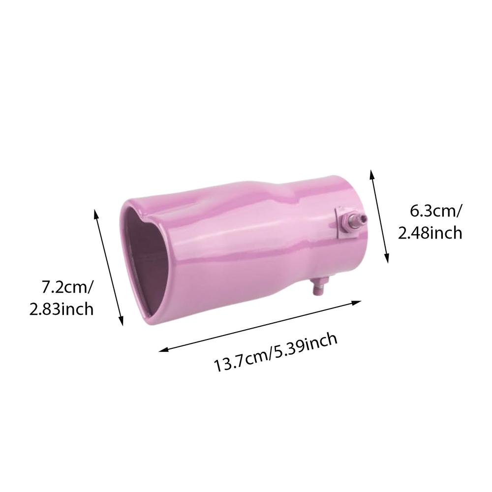 Глушитель выхлопной трубы автомобиля 63 мм в форме сердца выхлопная труба выхлопная труба замена для модификации автомобиля поставки