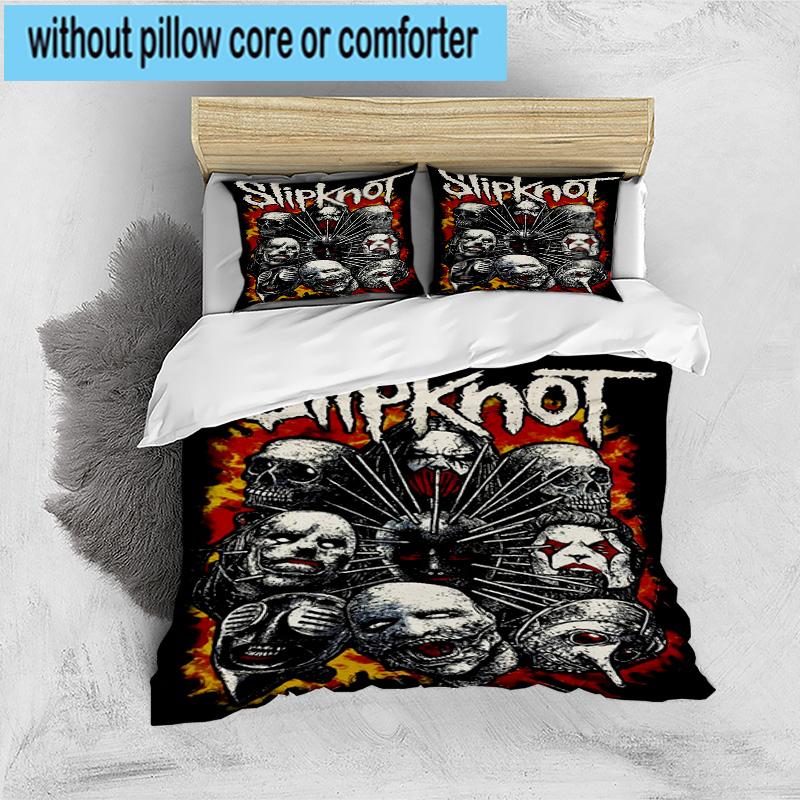 3PCS Skull Rock musi 3pcs Bedding,Including 3PCS Duvet Cover And 2pcs Pillowcases Perfect for Christmas,Ideal for Bedroom, Dormitory