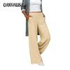 Spring and Autumn Women's Draped Casual Pant Solid Colour Elastic Waist Loose Wide Leg Trousers