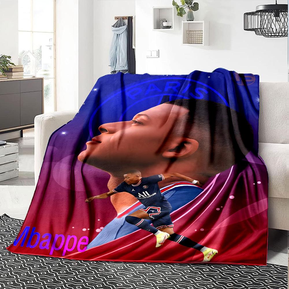 1pc Mbappe6 Blanket, Gift, for Men and Women, Soft Blanket, Good for Sofa Bed Couch Travel, Lightweight Flannel Blanket