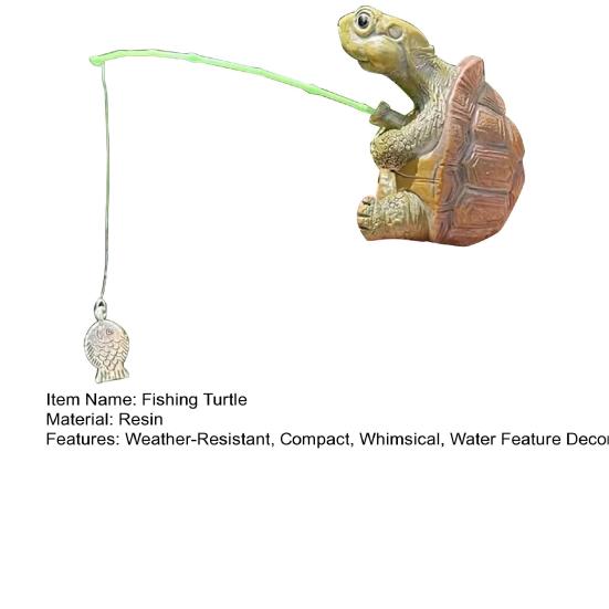 Статуэтка черепахи-рыболова, миниатюрная фигурка черепахи из смолы, декоративный элемент для воды, скульптура мини-черепахи для садового пруда
