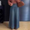 Women's Loose High-Waisted Straight-Leg Jeans Autumn Vintage Wide-Leg Long Pants
