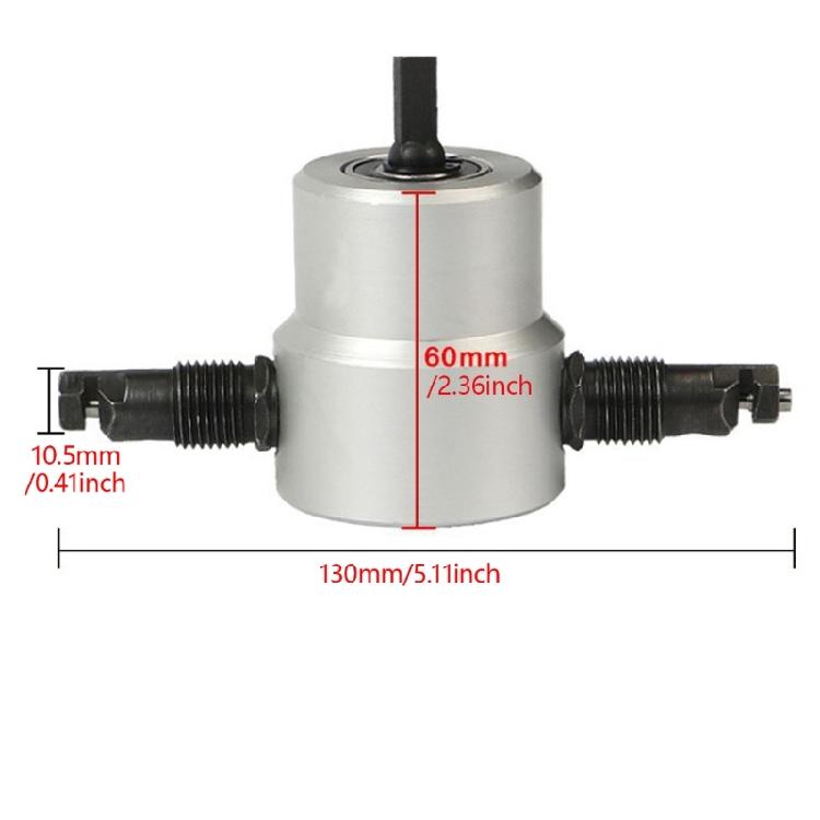 Двухголовочный листогиб-ножницы, электрические пробойные ножницы, пила по железу, режущий инструмент, насадка на дрель