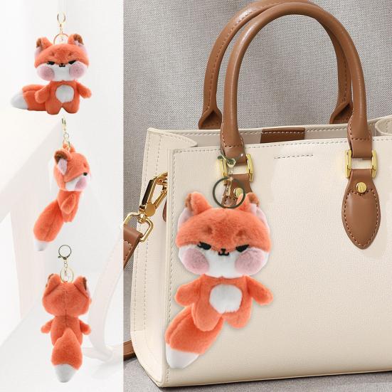 Плюшевый брелок с розовой щекой и лисой, чучело, кукла, брелок для ключей, сделай сам, сумка, подвеска, украшение для рюкзака, подарок на день рождения для детей и взрослых