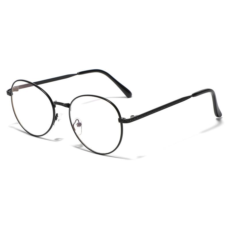 Очки в тонкой металлической оправе для женщин, бронзовые ретро литературные плоские очки для мужчин