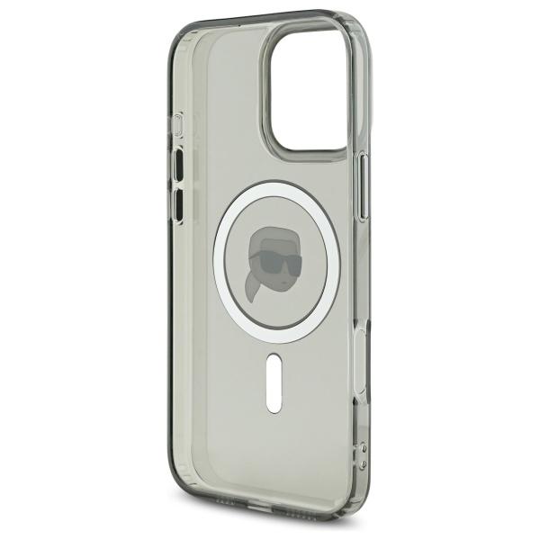 Karl Lagerfeld Klhmp16Xhlskik Iphone16 Pro Max 6.9 Czarny/Black Hardcase Iml Metal Karl Head Magsafe