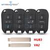 MYREMOTEKEY Flip Remote Key Shell For Peugeot Expert Partner 508 308 3008 Citroen C3 C4 C4L Elysee Dispatch Berlingo HU83/VA2