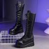 Распродажа женской обуви 2024 года, высококачественные женские ботинки с боковой молнией, зимние, с круглым носком, на высокой платформе, модные ботинки