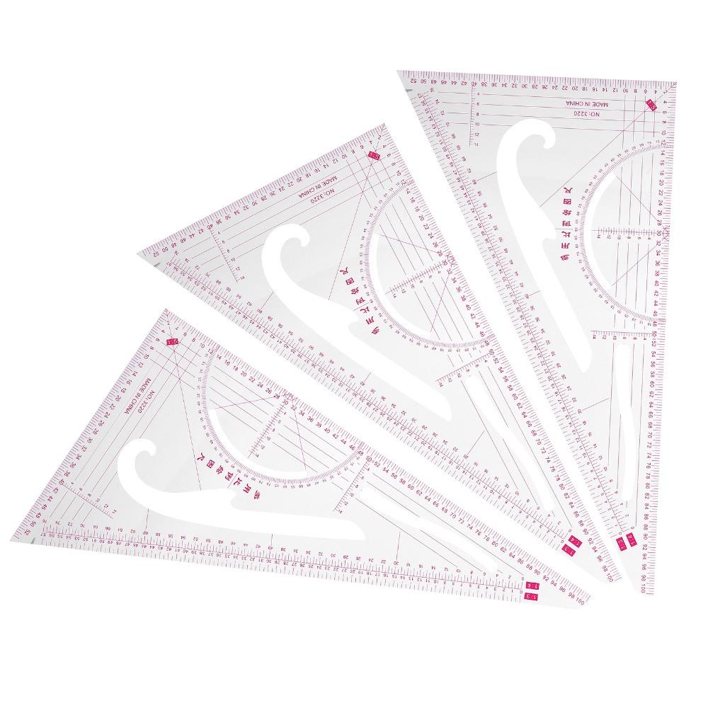 3pcs Flexible Garment Ruler Precise Measurement Scale Multifunctional Ruler Pattern Making
