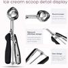 Food Portioner Cutter for Watermelon Ice Ball Digger Ice Cream Scoop Kitchen Tool Ice Ball  Spoon
