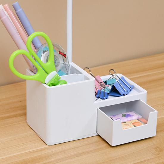 Foldable Table Lamp Flicker Free Illumination Energy-Saving Practical 2-in-1 Eye-caring Reading with Pen Holder Home Supplies