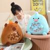 Creative Shark Capybara Snack Pillow Plush Toy Doll Home Sofa Pillow Cushion Girl Ragdoll