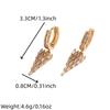 1 Pair Fashion Geometric Shapes Zirconia Dangle Earrings for Women Golden Earring Jewelry Wedding Party Accessories
