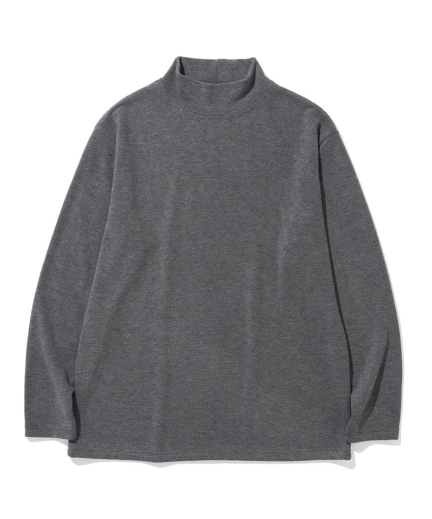 KNITTED Half Turtleneck Long Sleeve Knit Charcoal