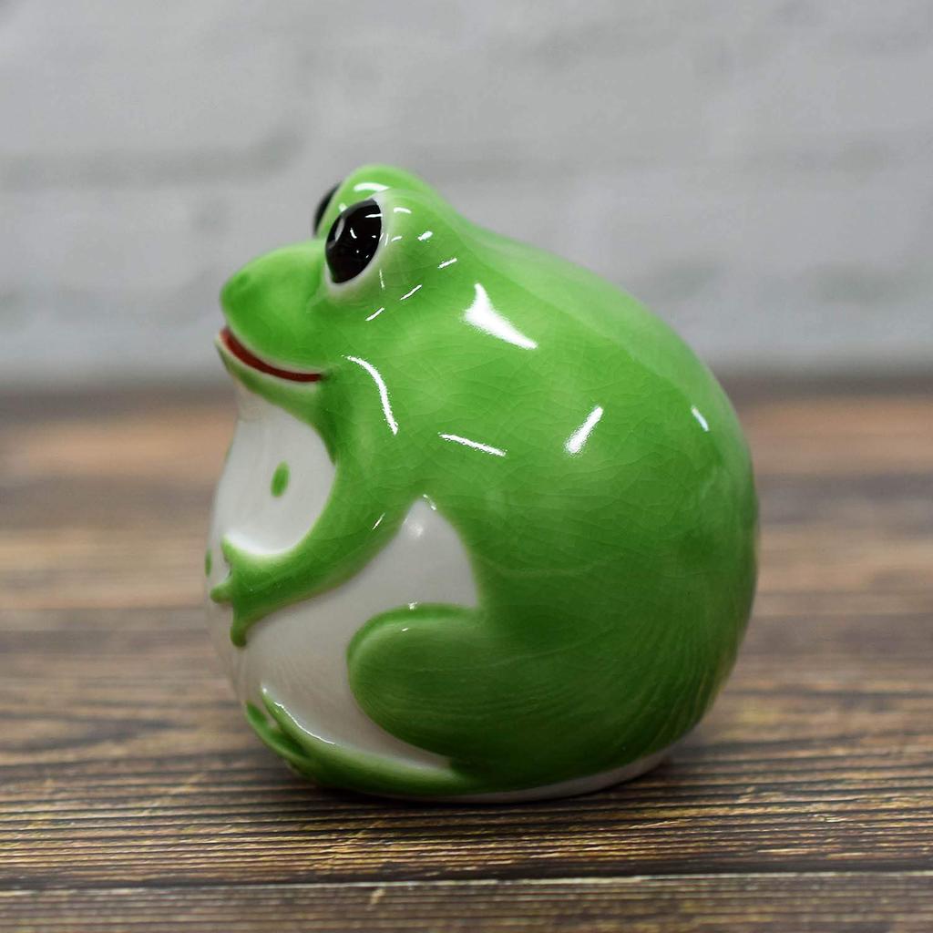Японская складская статуэтка лягушки Кутани, счастливая лягушка, синяя керамика Кутани, интерьерный талисман на удачу, подарок на день рождения по фен-шуй