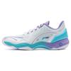 Li Ning Raid Резиновые Нескользящие Низкие Бадминтонные Кроссовки Унисекс Стандартные Белый Морской Синий AYZT009-1