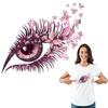 Pink Eyes Stickers Thermal Patches For T-Shirt Hoodie Heat Press Applique On Clothes Diy DIY Iron On Patches
