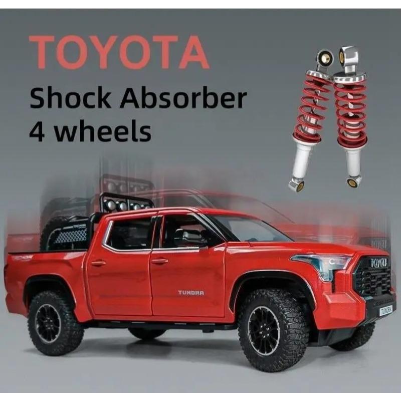 1/24 TOYOTA Tundra TRD Пикап Внедорожный литой сплав Миниатюрная игрушечная модель автомобиля с инерционным механизмом, звуком и светом, коллекция подарков для мальчика