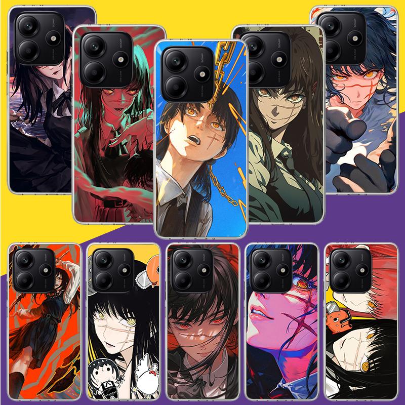 Чехол для телефона Chainsaw Man Yoru War Devil для Xiaomi Redmi Note 15 14 13 12S 12 Pro Plus 11S 11E 11 11T 10S 10 Арт Мягкий Рисунок