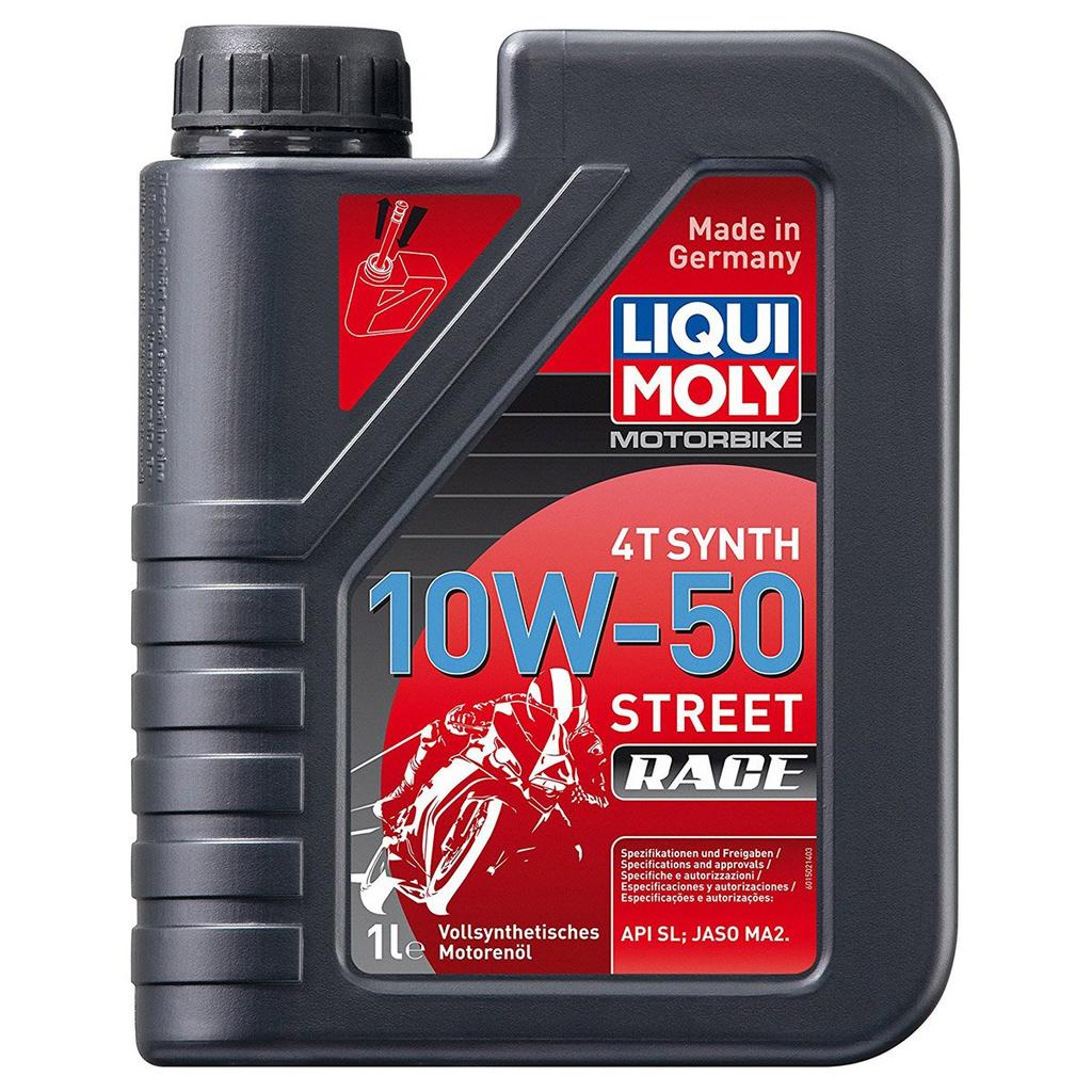 LIQUI MOLY Моторное масло для мотоциклов StreetRace Полностью синтетическое 10W-50 1л 1751 Liqui Moly