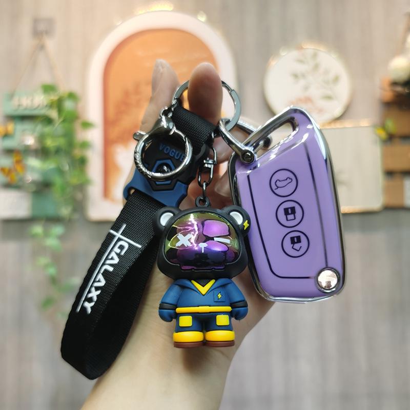 New Baojun Key Case for Kiwi EV, E300, RC6/RC5, RS3, RS5, Nano Car - Female Buckle Shell Bag