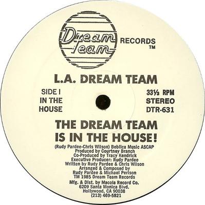 12-дюймовая пластинка L.A. КОМАНДА МЕЧТЫ - Команда мечты в здании! DTR631 Dream Team Reco 1985 US Рэп и Хип-Хоп/R&B Б/У