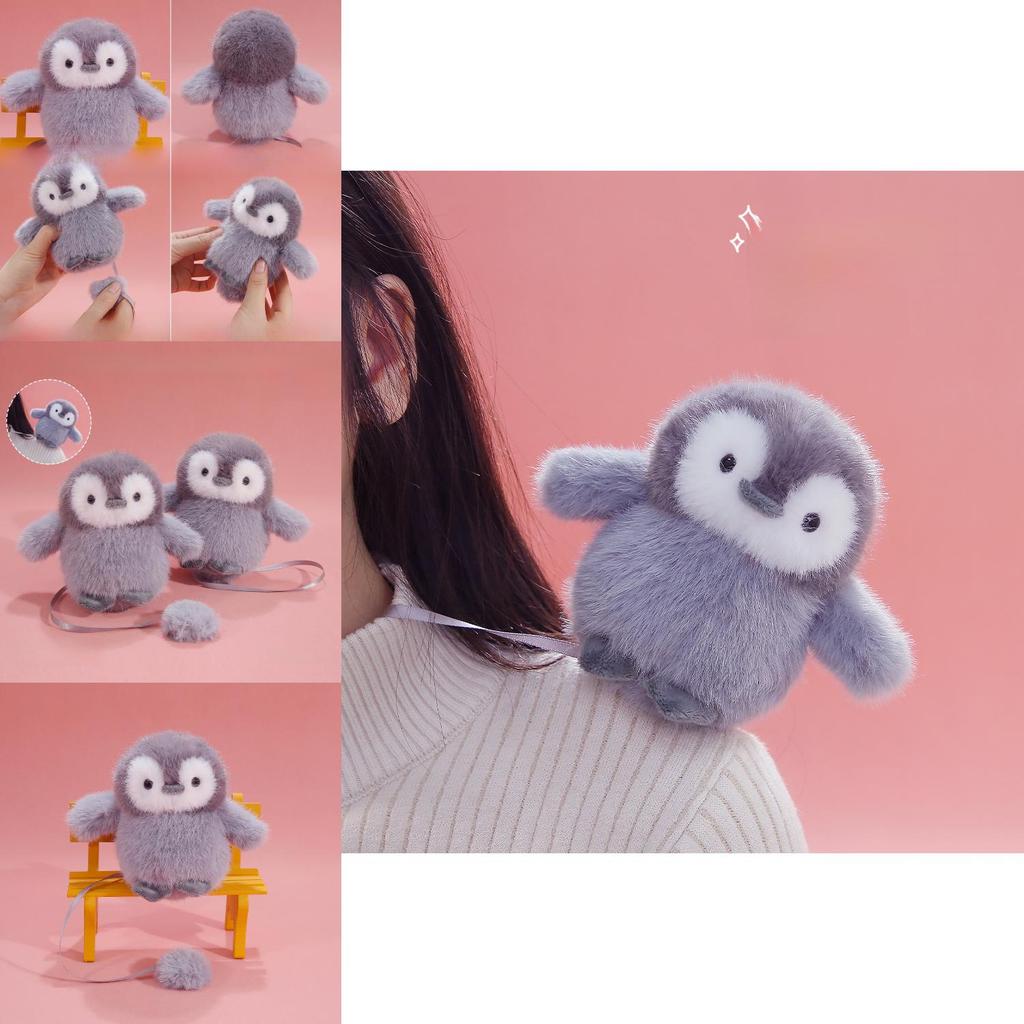 Penguin Plush Toy Shoulder Buddy Soft Stuffed Animal Gift For Kids