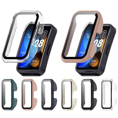 Полный защитный чехол для Huawei Band 9 Защитная крышка экрана PC-оболочка + пленка из закаленного стекла для Huawei band 8 Аксессуары 2в1