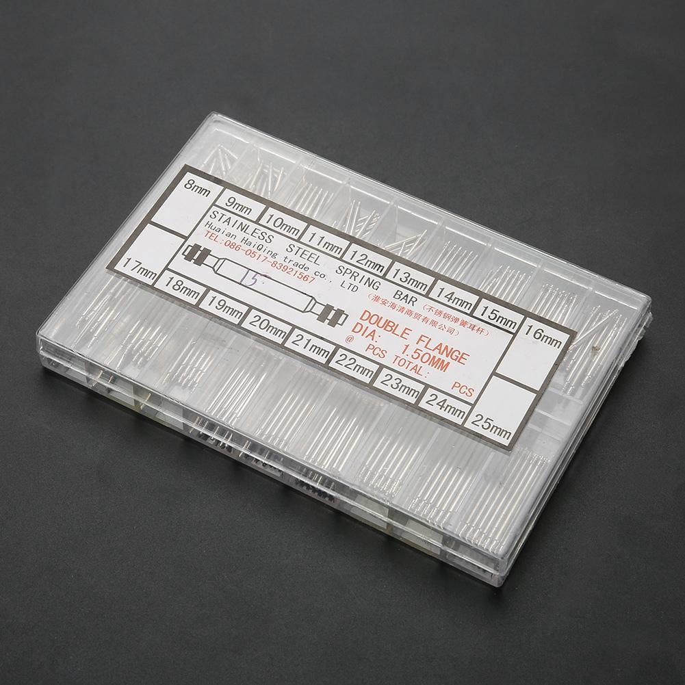 270 шт., нержавеющая сталь, пружинный стержень для часового ремешка, наборы ушей для часового ремешка 8-25 мм