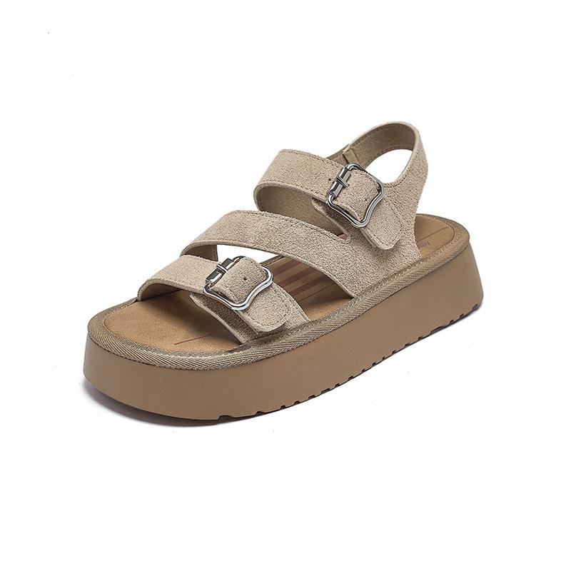 Augustine platform sandals women's 2025 new summer wear small Birkencool slippers retro with skirt