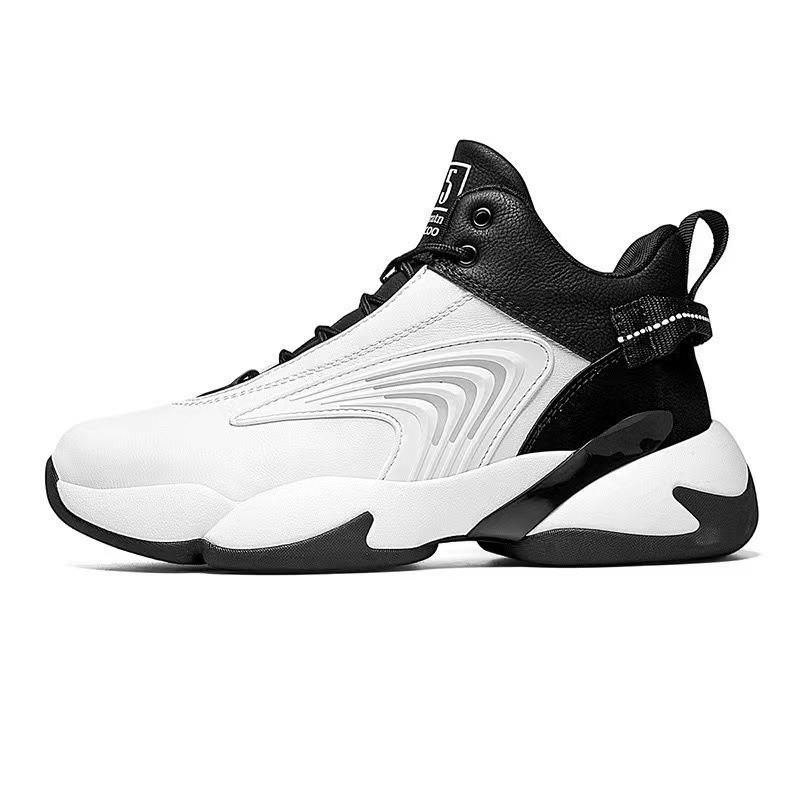 Мужская обувь, модные кроссовки, дышащие кроссовки, мужские баскетбольные кроссовки с поддержкой свода стопы, нескользящая спортивная обувь из искусственной кожи для мужчин