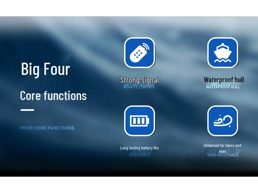 500m High-Power Wireless Intelligent Bait Boat for Fishing