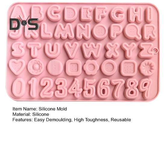 Форма для печенья без BPA, DIY многофункциональная кнопка, буква и номер, силиконовая форма для шоколадных конфет