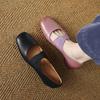 Spring and Summer 2025 New Retro French Square Head Cross Strap Elastic Ballet Low Heel Mary Jane Single Shoes Women