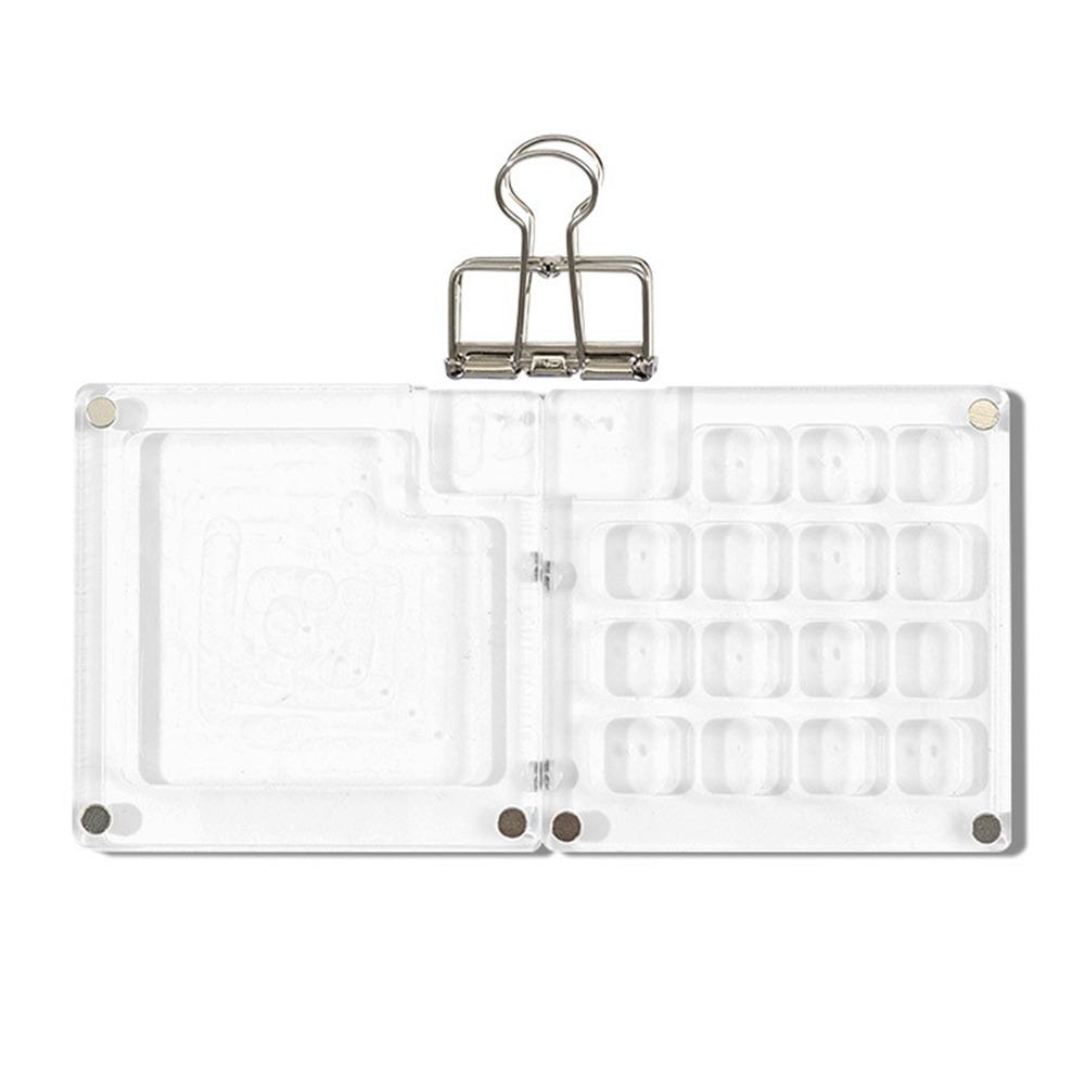 Acrylic Watercolor Paint Palette Magnetic Quicksand Travel Painting Tray Waterproof Mini Paint Pigment Box Outdoor