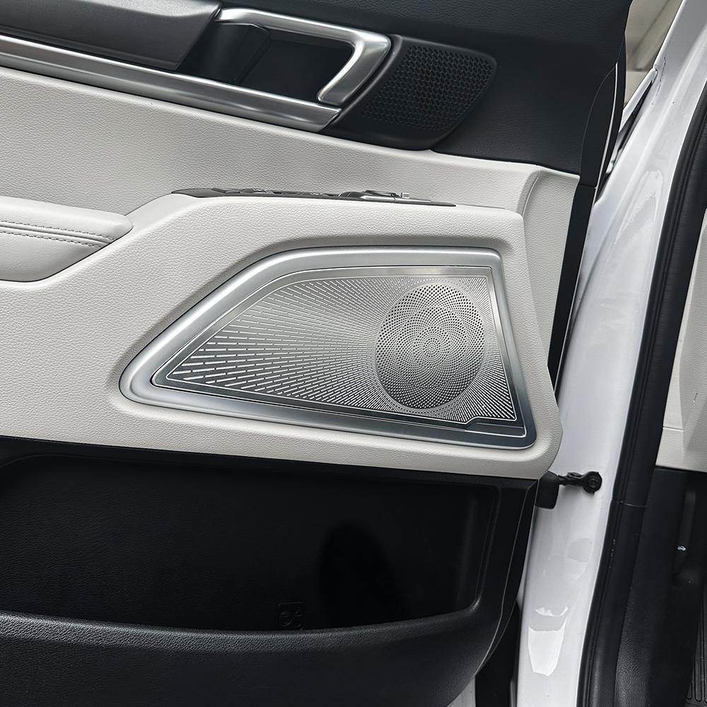 For Kia Telluride 2020-2025 Accessories Stainless Steel Black Silver Audio Car Door Speaker Loudspeaker Frame Trim Cover LHD/RHD