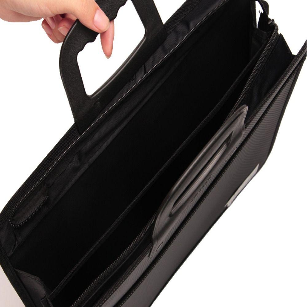 Laptop Handbag Portable Business Bag A4 Size Document Bag Office File Bag Storage Briefcase